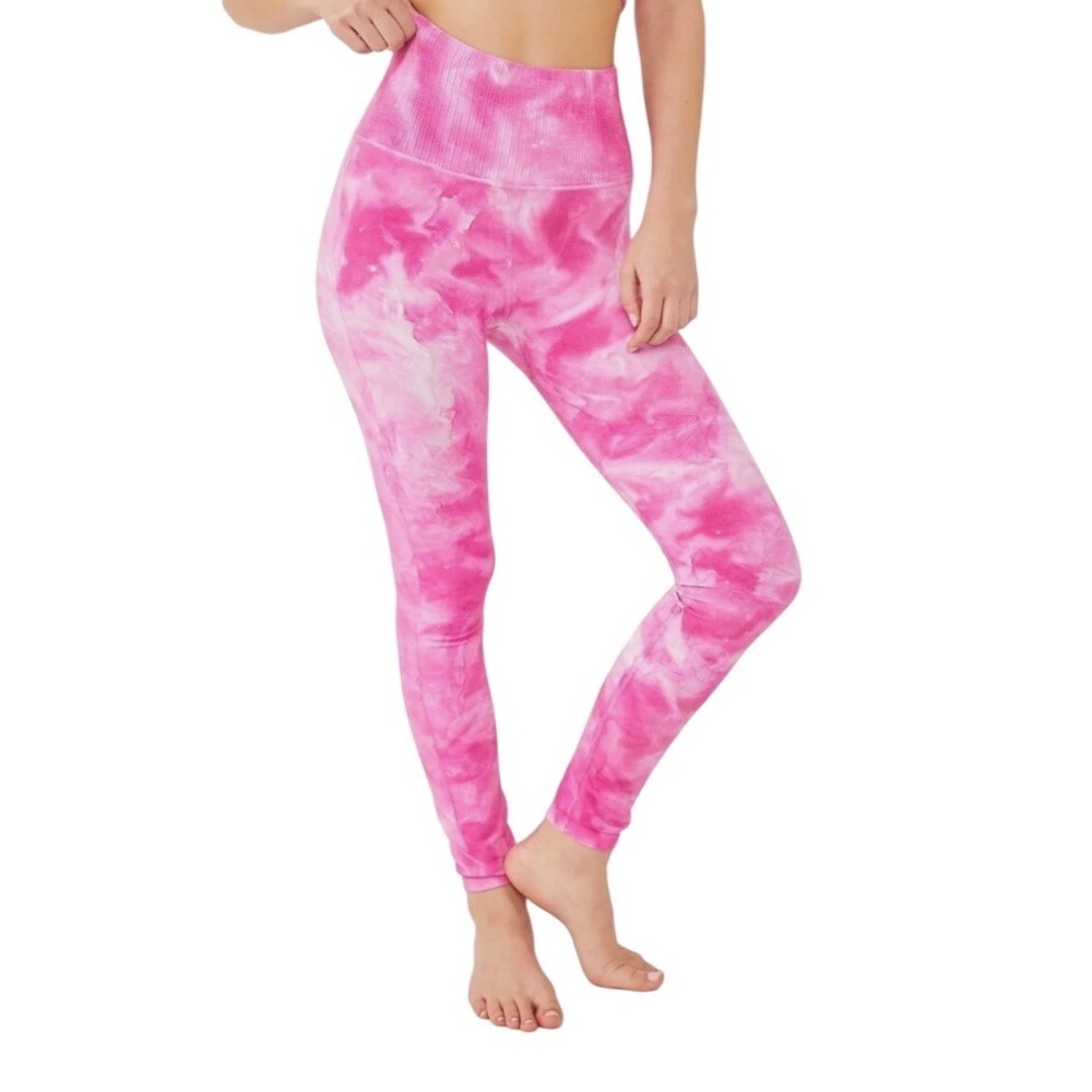 Free People FP Movement Good Karma Tie Dye Leggings Vivacious Violet Est XS/S